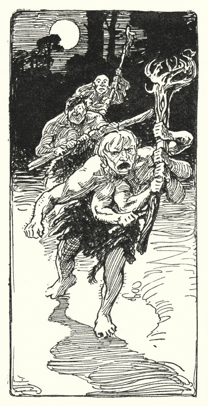 Jason e os Argonautas: "Enquanto dormiam, desciam sobre eles homens terríveis" (litho) de George Soper