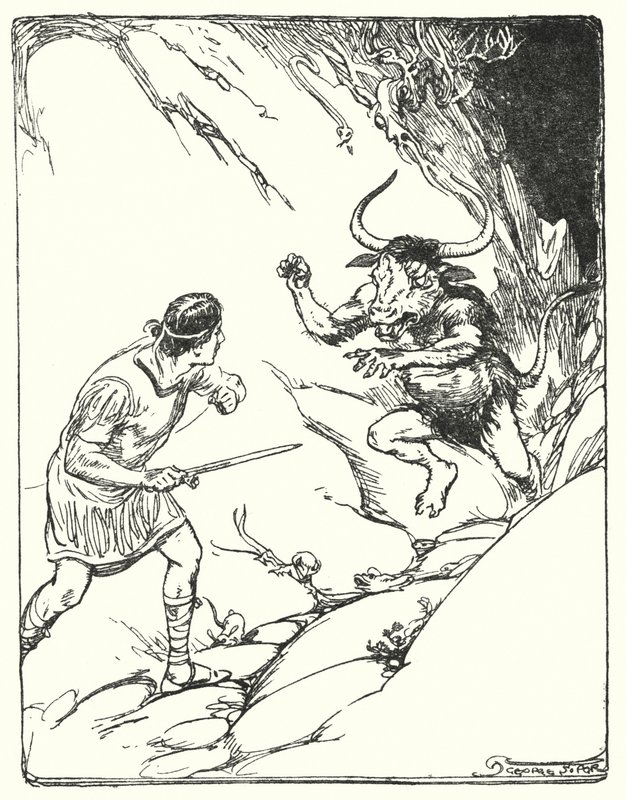 Estes: "Ele nunca tinha visto uma besta tão estranha" (litho) de George Soper