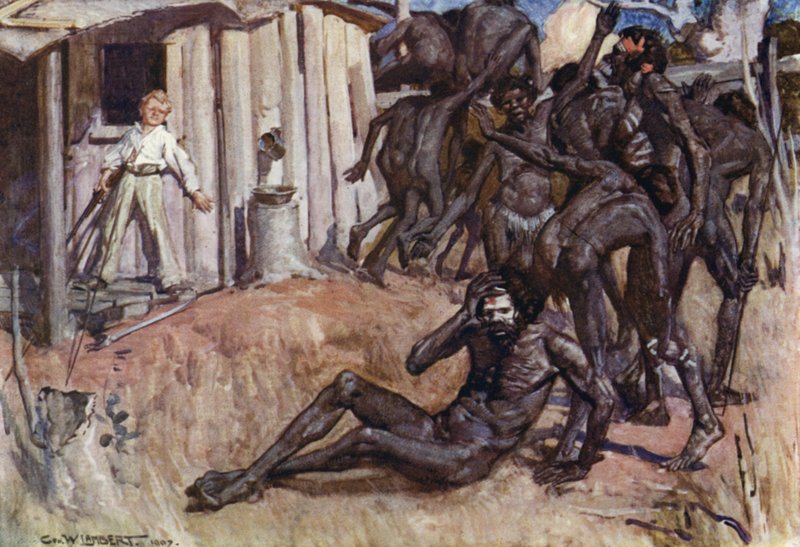 Ilustração para Romance of Empire, Australia de George Washington Lambert