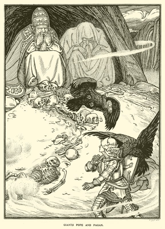 Giants Pope e Pagan (gravura) de George Woolliscroft Rhead