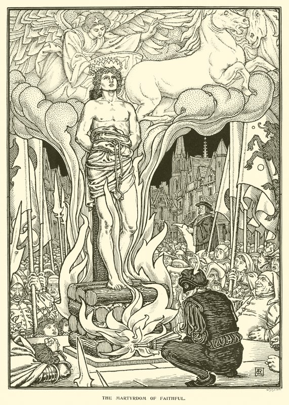 O Martírio dos Fiéis (gravura) de George Woolliscroft Rhead