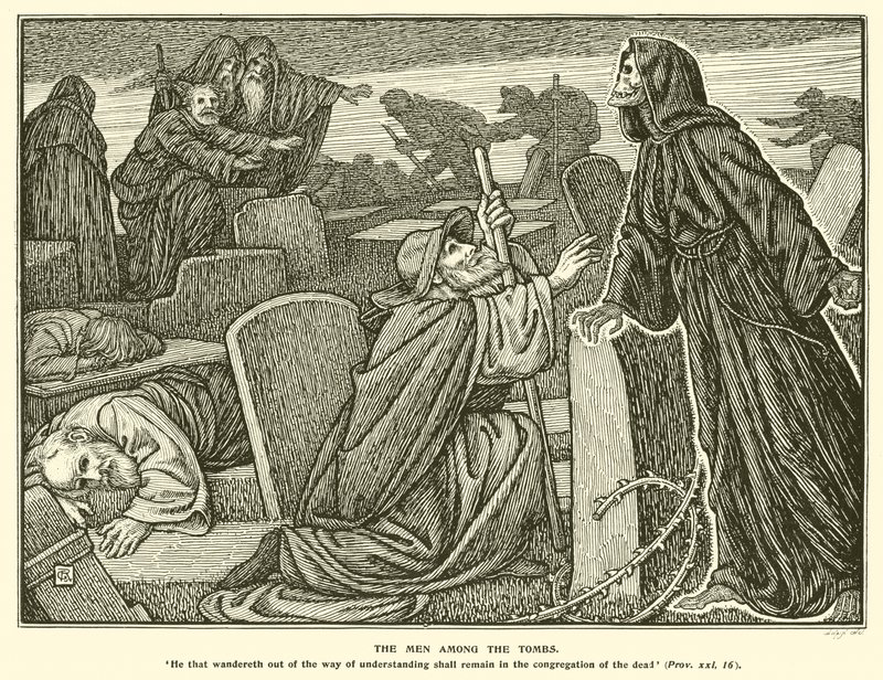 Os Homens entre os Túmulos (gravura) de George Woolliscroft Rhead