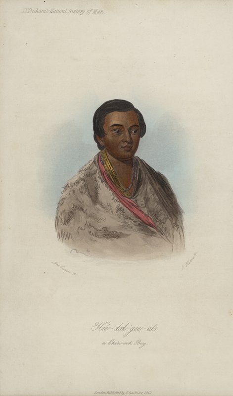 Hee-doh-gee-ats, Um menino-ook (aquatint) de George after Catlin