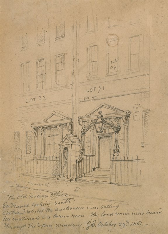 O antigo Ministério das Relações Exteriores, Downing Street de George the Elder Scharf