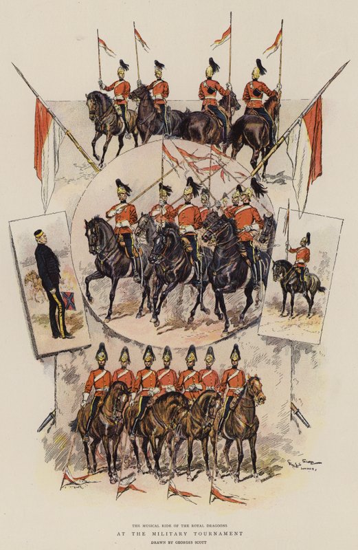 No torneio militar (cromolito) de Georges Bertin Scott