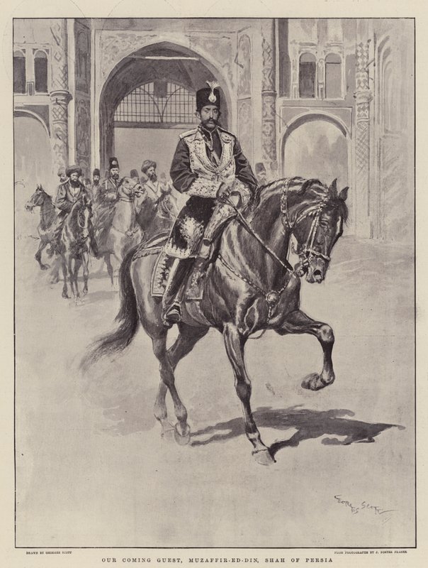 Nosso Convidado, Muzaffir-ed-Din, Xá da Pérsia de Georges Bertin Scott