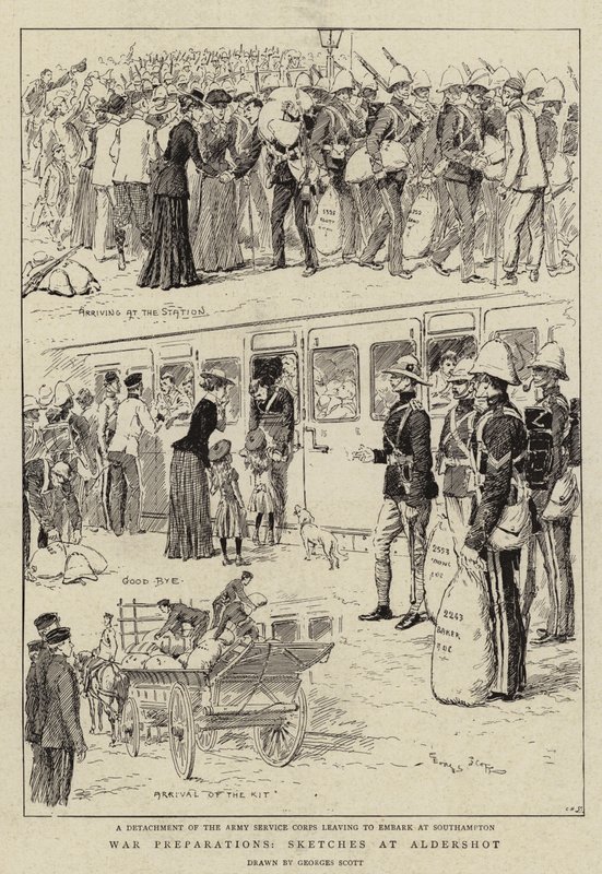 Preparações De Guerra, Sketches at Aldershot de Georges Bertin Scott