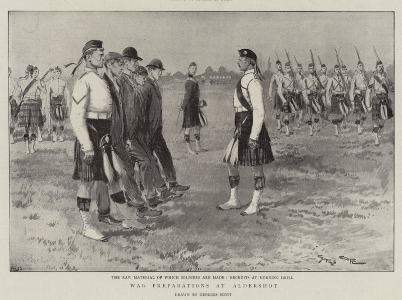 Preparativos para a guerra em Aldershot de Georges Bertin Scott