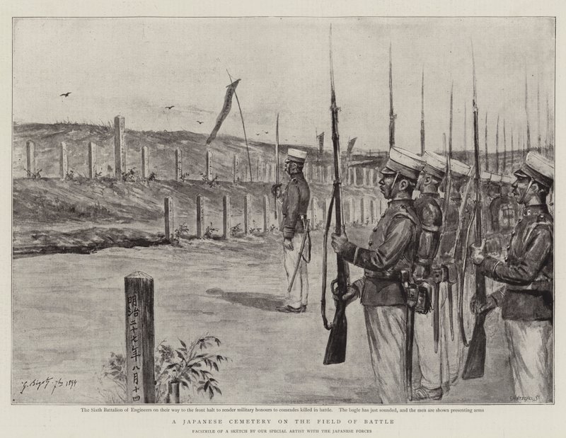 Um cemitério japonês no campo de batalha de Georges Ferdinand Bigot