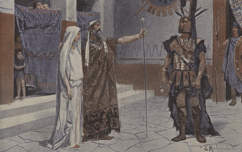 Briseis (cor litho) de Georges (after) Rochegrosse
