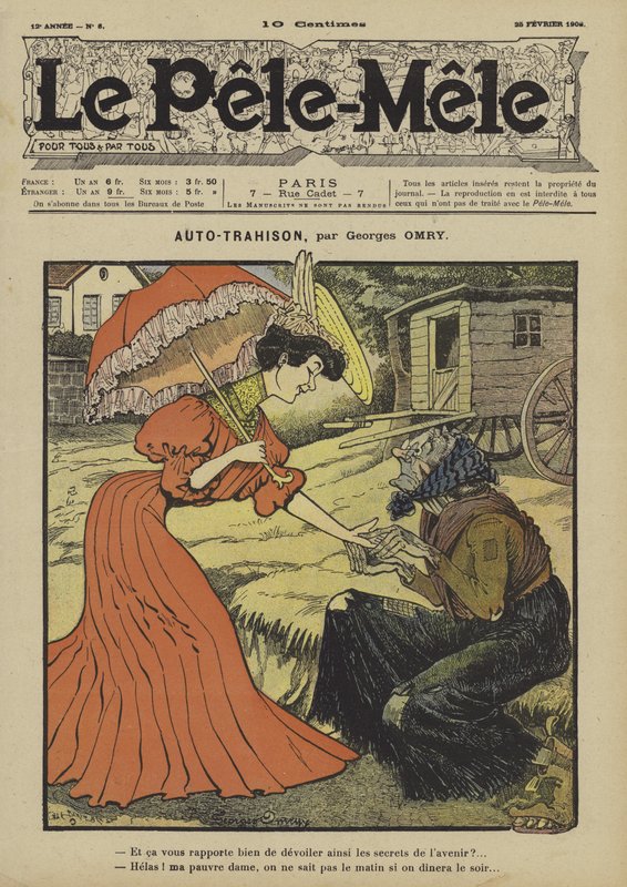 Auto-traição. Ilustração para o Pelé-Mele, 1906 de Georges Antonin Henri Mory