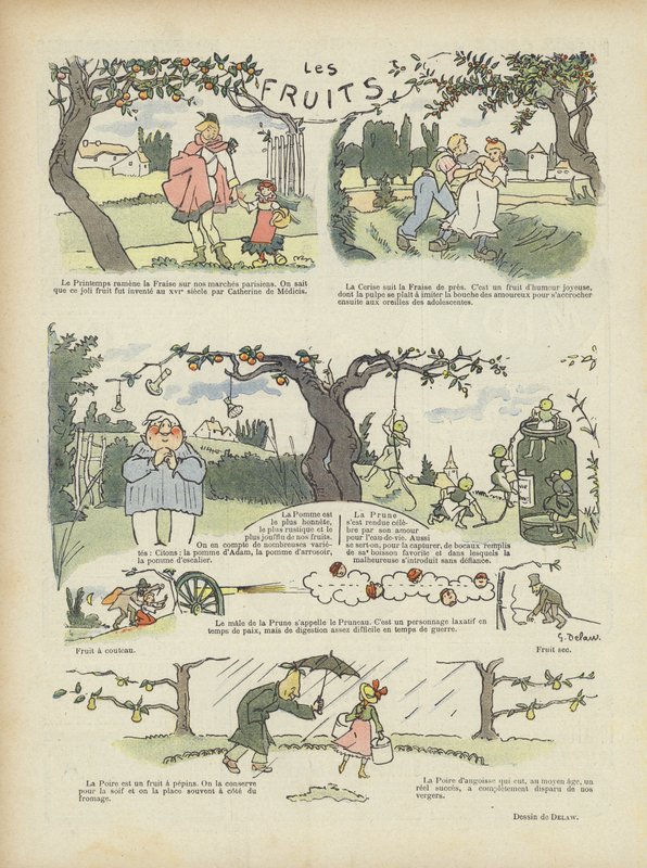 Frutos. Ilustração para o riso de Georges Delaw