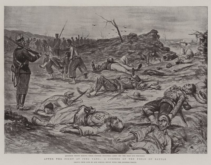Após a luta em Ping Yang, um canto do campo de batalha de Georges Ferdinand Bigot