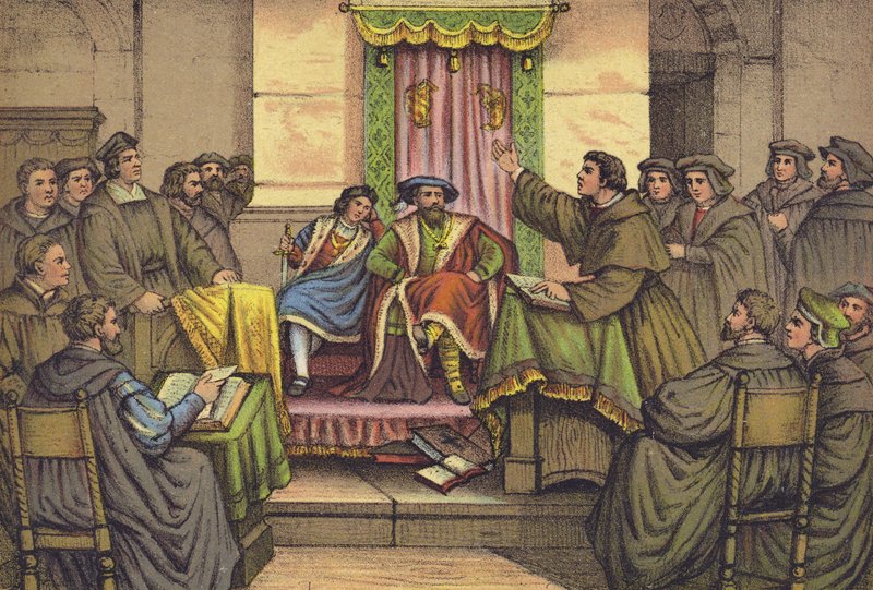 A disputa de Lutero com o Dr. Eck em Leipzig, 1519 de German School