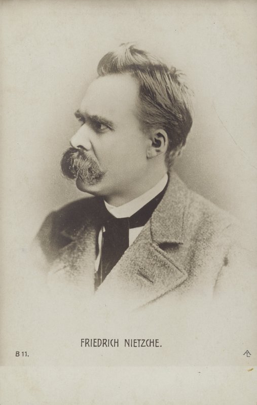 Friedrich Nietzche (1844-1900), filósofo e escritor alemão (fotografia a preto e branco) de German Photographer