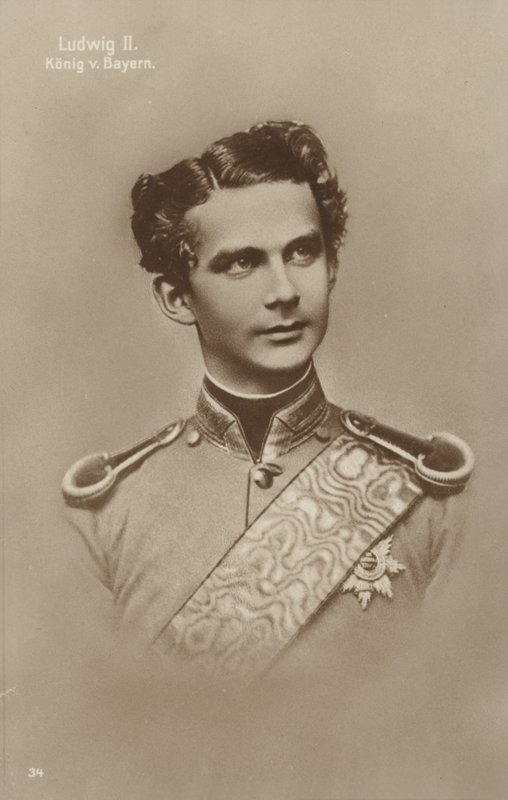 Ludwig II (fotografia a preto e branco) de German Photographer