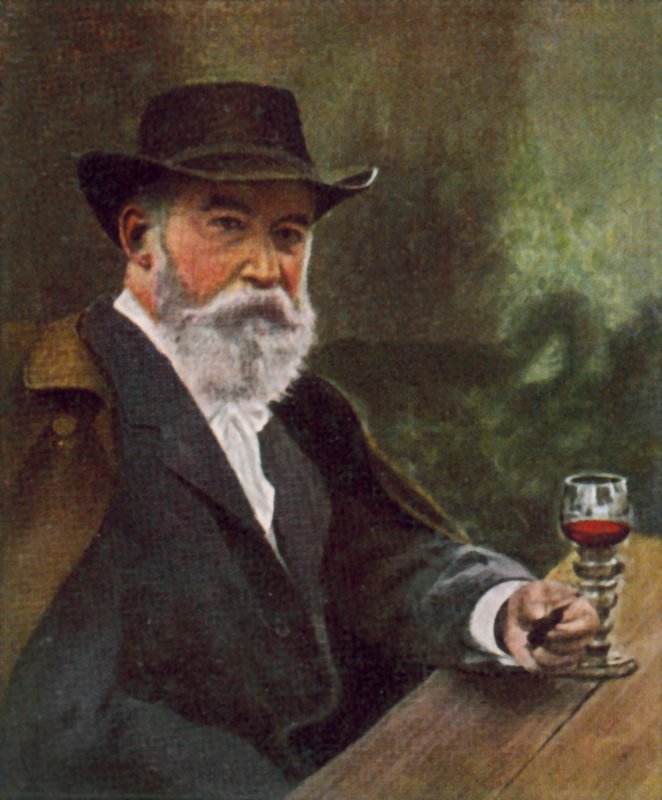 Wilhelm Busch, artista, caricaturista e poeta alemão (fotografia a cores) de German Photographer