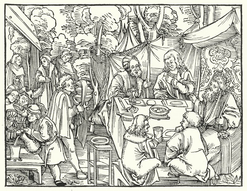 Um Banquete de Rei (gravura) de German School