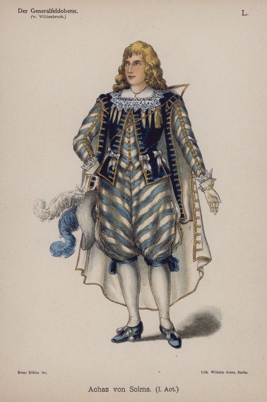 Achaz von Solms, do Der Generalfeldoberst de Ernst von Wildenbruch (cor litho) de German School