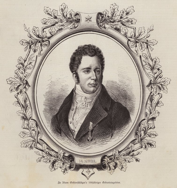 Adam Oelenschlaeger, poeta e dramaturgo dinamarquês (gravura) de German School