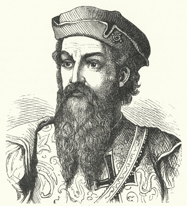 Afonso de Albuquerque, Duque de Goa, General Português e Vice-Rei da Índia Portuguesa (gravura) de German School