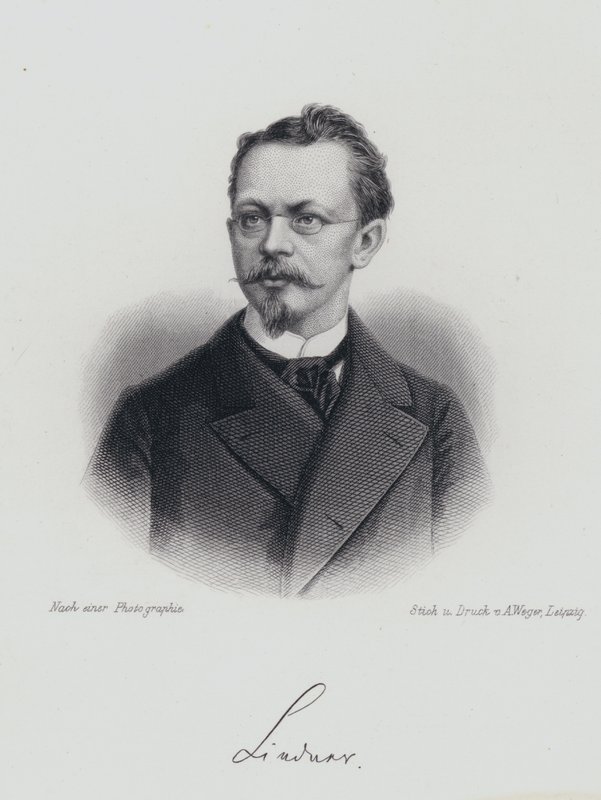 Albert Lindner, dramaturgo alemão (gravura) de German School