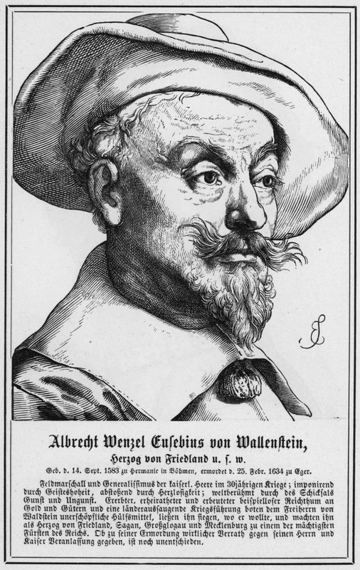 Albrecht Wenzel Eusebius von Wallenstein, Duque de Friedland, etc. (gravura) de German School