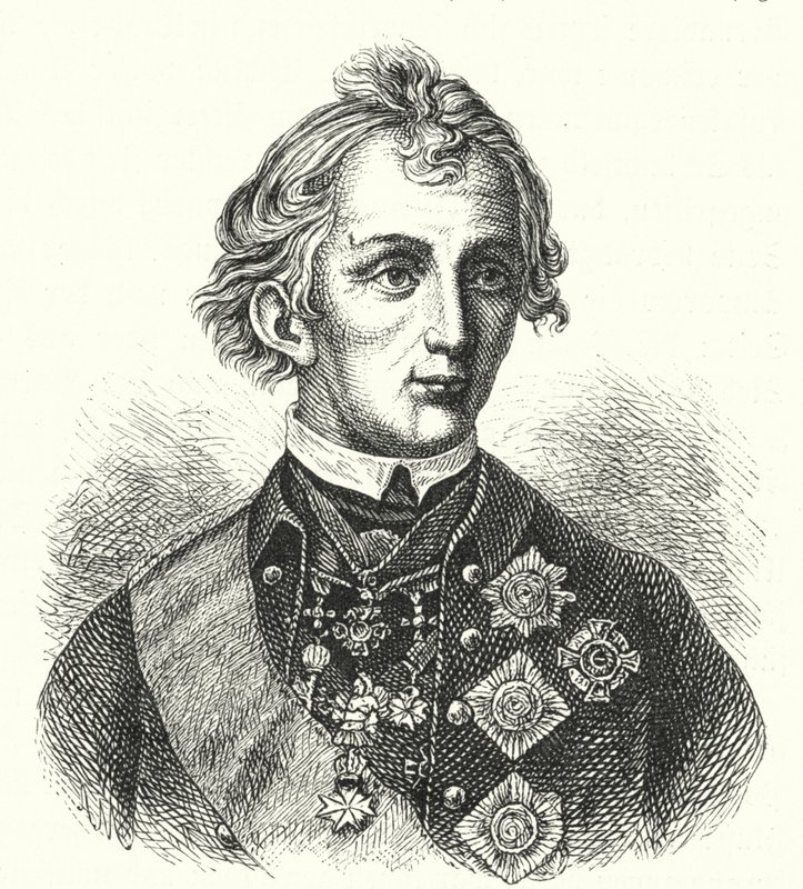 Alexander Suvorov, general russo (gravura) de German School
