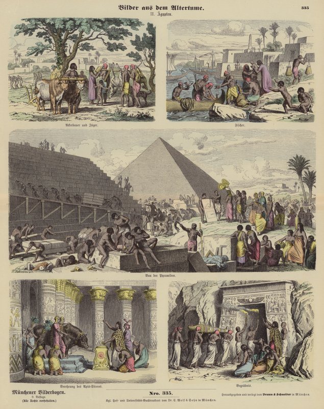 Antigo Egipto (gravura colorida) de German School