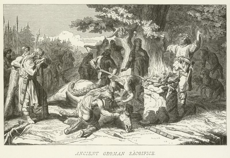 Sacrifício alemão antigo de German School