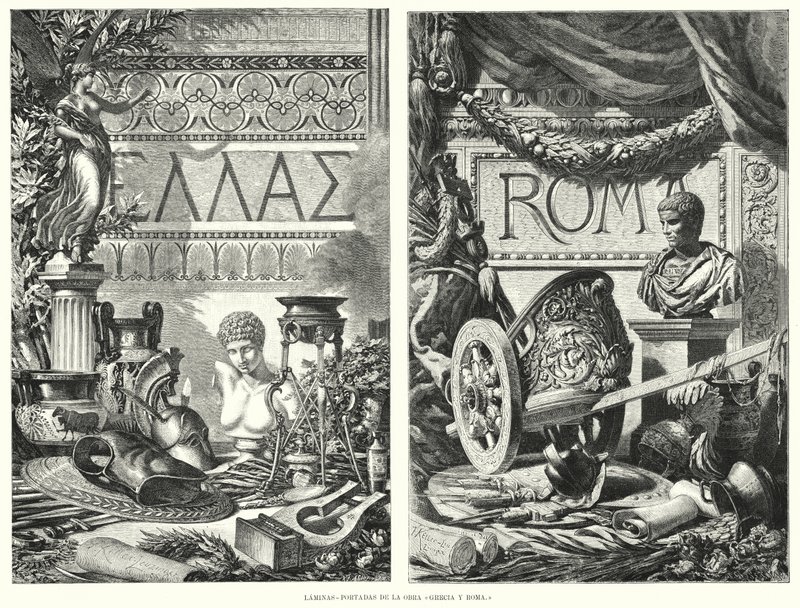 Grécia Antiga e Roma (litho) de German School