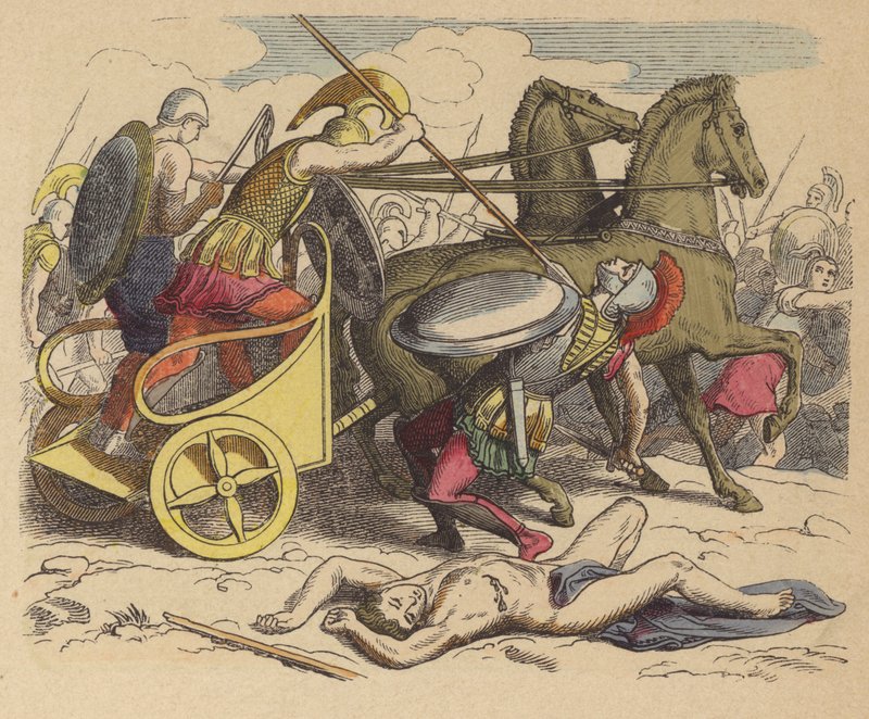 Carruagem de guerra da Grécia antiga de German School