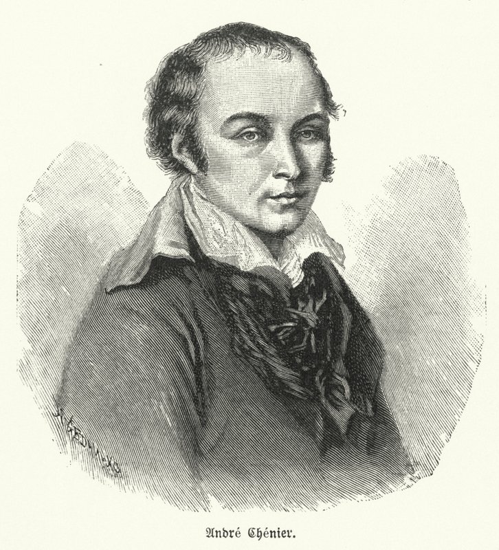 Andre Chenier, poeta francês (litho) de German School