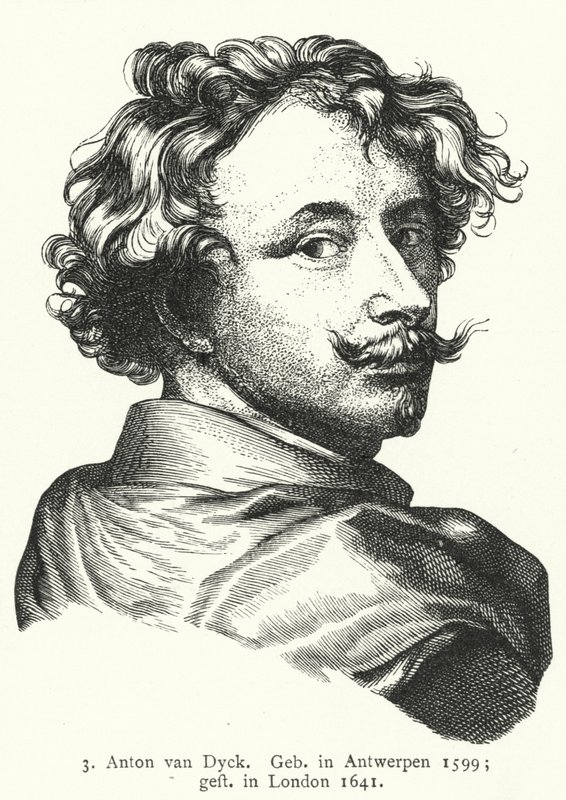 Anthony van Dyck, artista barroco flamengo (gravura) de German School