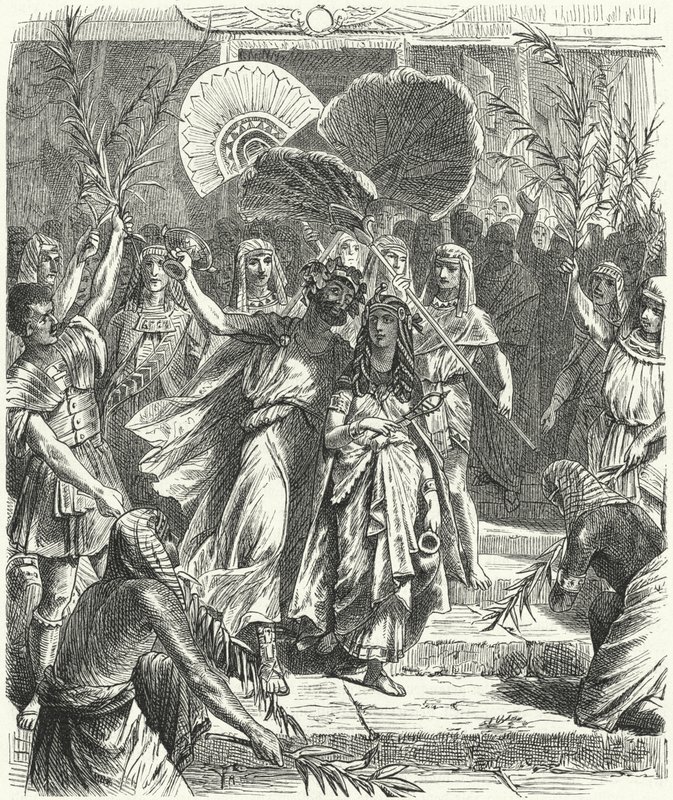 Antônio e Cleópatra como Osíris e Ísis (gravura) de German School