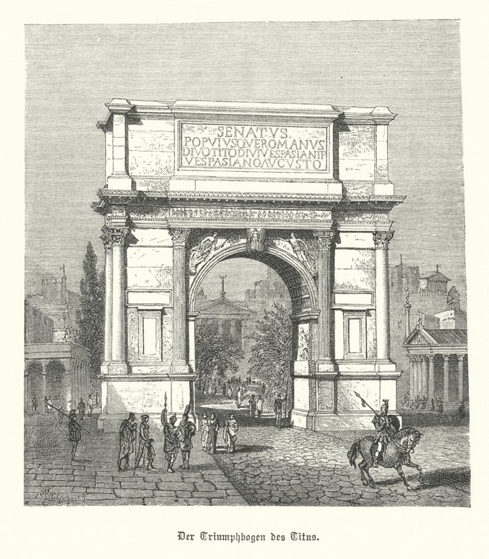Arco de Tito, Roma (gravura) de German School
