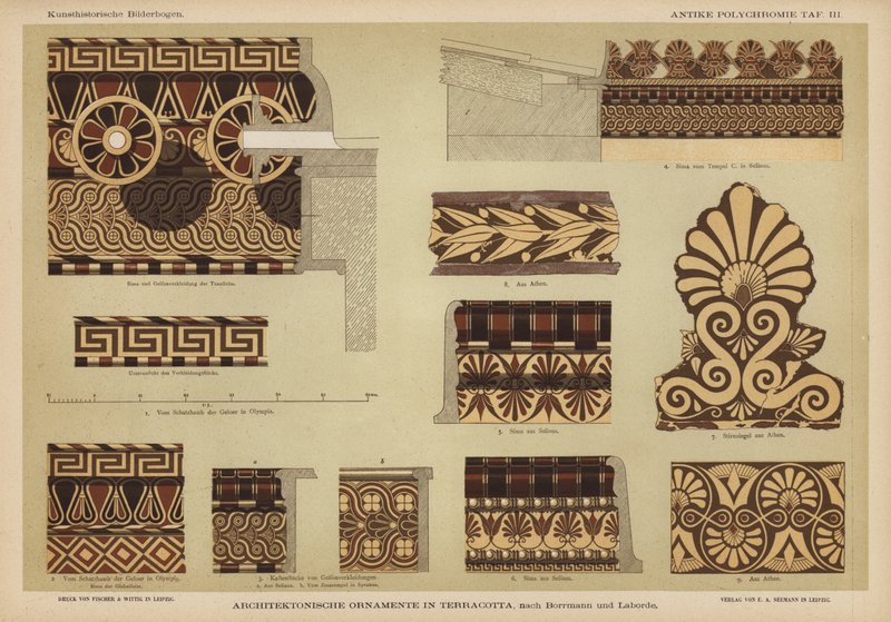 Ornamentação arquitectónica em terracota (cor litho) de German School