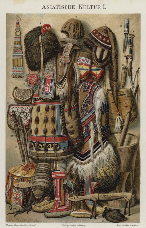 Artefatos culturais asiáticos de German School