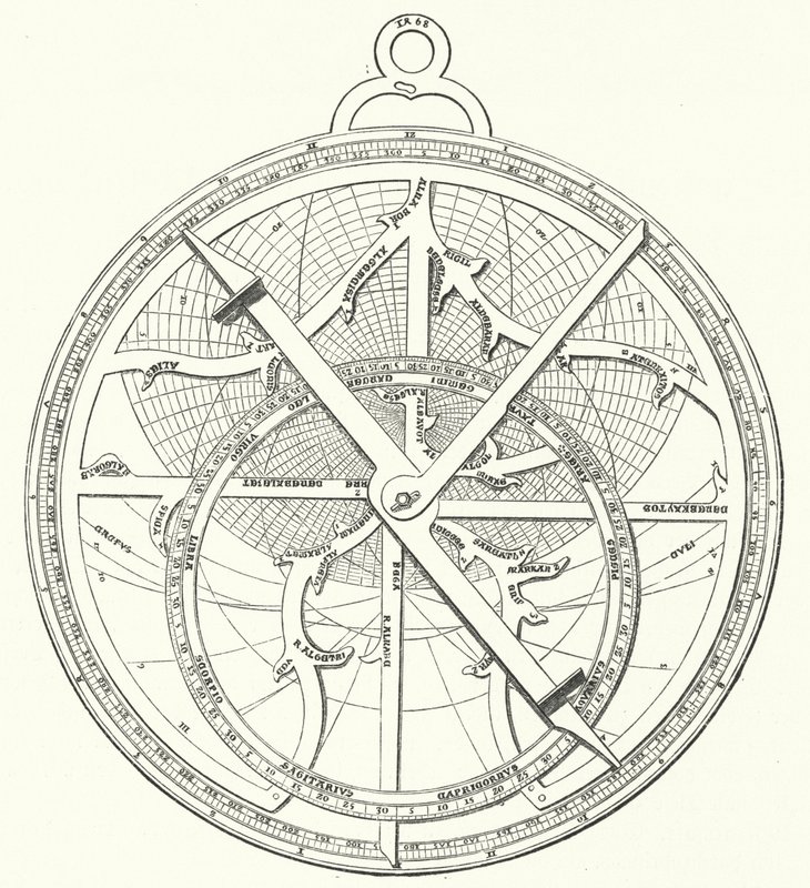 Astrolábio de Regiomontanus (gravura) de German School