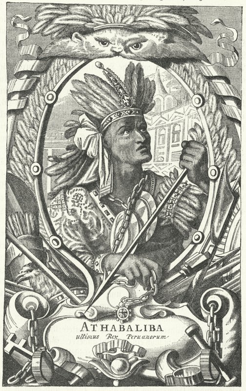 Atahualpa, Imperador Inca (gravura) de German School
