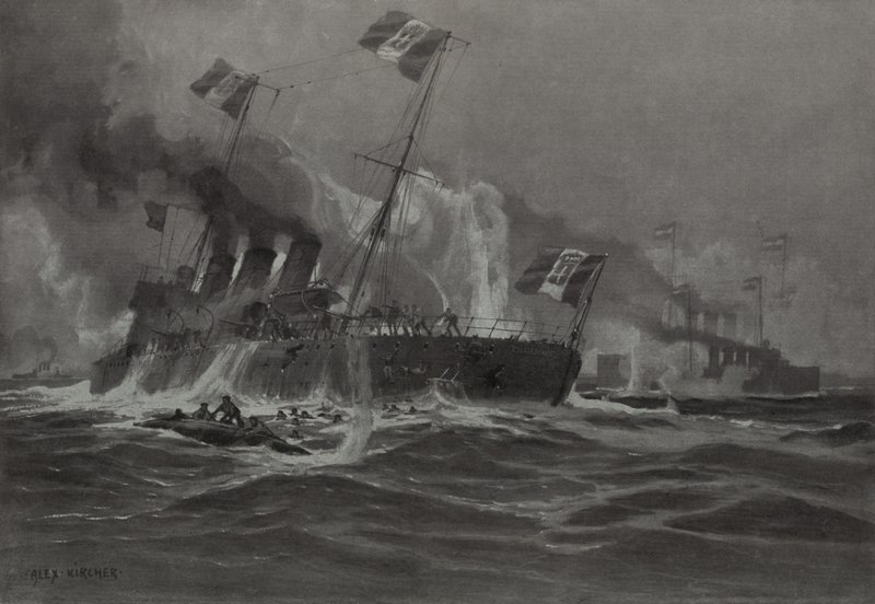 Ataque da marinha austro-húngara em dois destoyers italianos de torpedeiros de German School