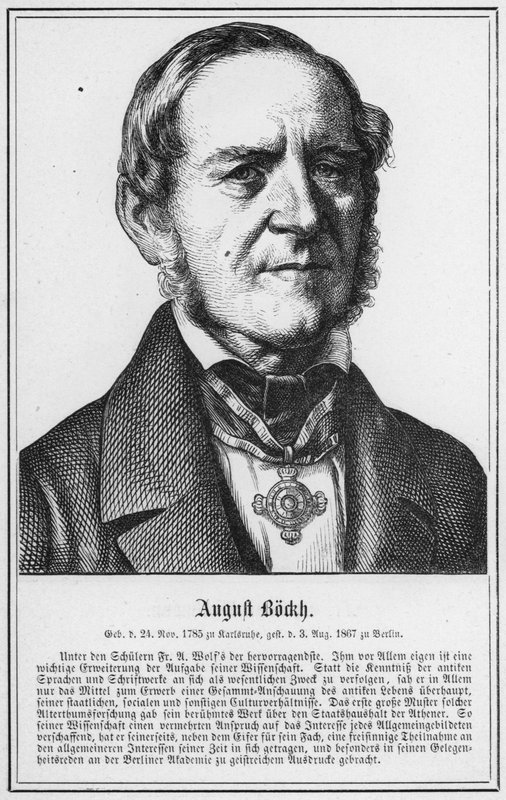 August Bockh (gravura) de German School