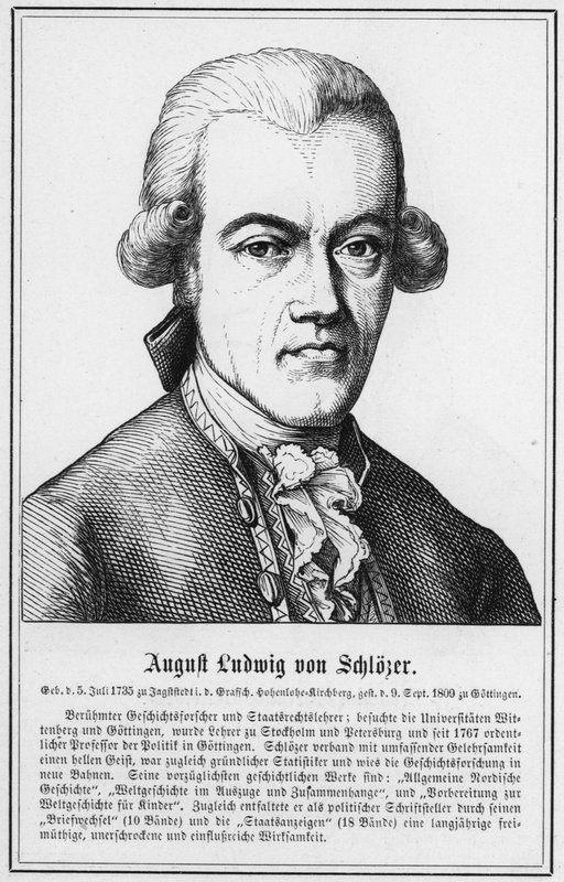 August Ludwig von Schlozer (gravura) de German School