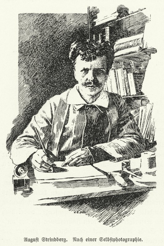 August Strindberg, dramaturgo sueco, romancista, poeta e artista de German School