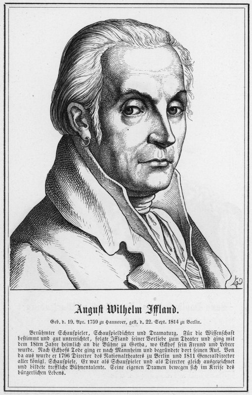 August Wilhelm Iffland (gravura) de German School