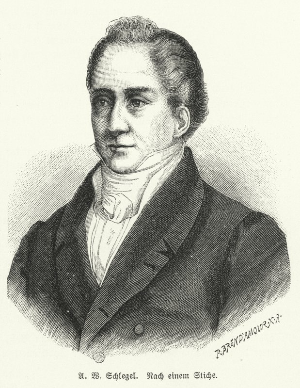 August Wilhelm Schlegel, poeta e tradutor alemão (litho) de German School