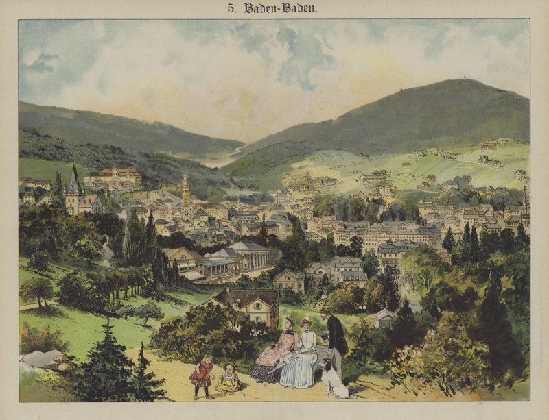 Baden-Baden (cor litho) de German School