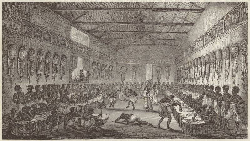 Banquete do Rei da Abissínia (gravura) de German School