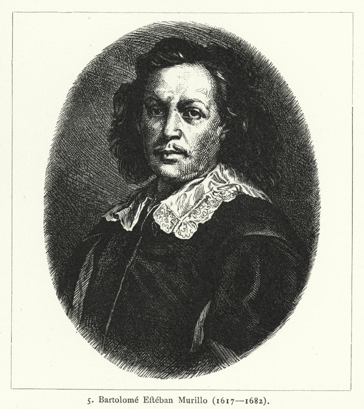 Bartolome Esteban Murillo, pintor barroco espanhol (gravura) de German School