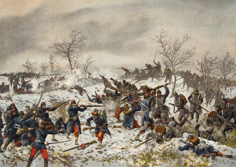 Batalha antes de Le Mans-Champagne, Guerra Franco-Prussiana, 11 de janeiro de 1871 de German School